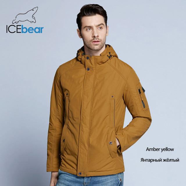 ICEbear 2019 Three Colors Large Size Polyester Thin winter jacket Men parka Fall Casual Warm Coat 17MC853D