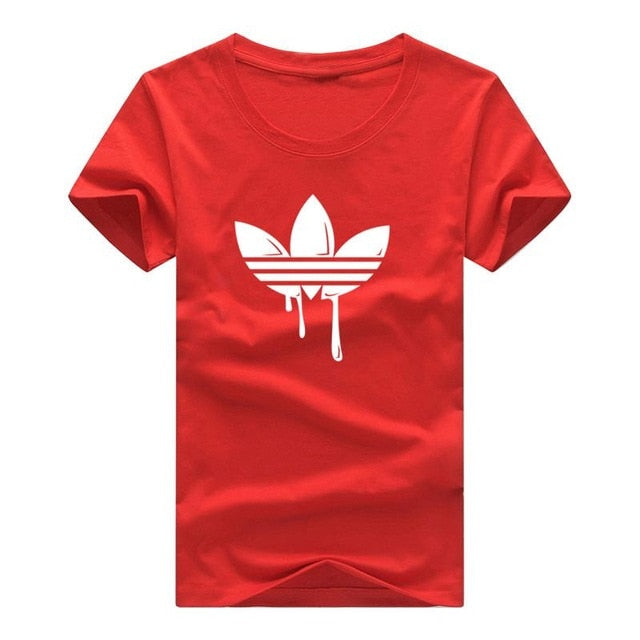 New Summer Cotton Funny T Shirts Short sleeves T-shirt Men Fashion Tide brand Print Red T shirt Men Tops Tees Men's T-shirt