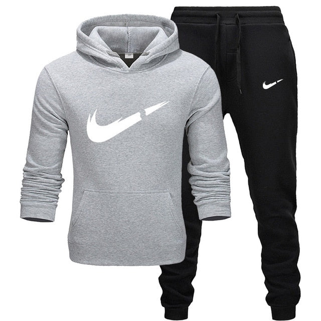 2019 New Fashion Men Hoodies Suits Brand Tracksuit Men/Women Sweatshirts+Sweatpants Autumn Winter Fleece Hooded Pullover