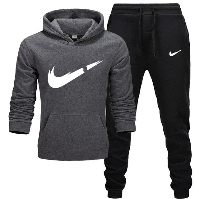 2019 New Fashion Men Hoodies Suits Brand Tracksuit Men/Women Sweatshirts+Sweatpants Autumn Winter Fleece Hooded Pullover