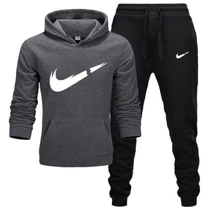 2019 New Fashion Men Hoodies Suits Brand Tracksuit Men/Women Sweatshirts+Sweatpants Autumn Winter Fleece Hooded Pullover