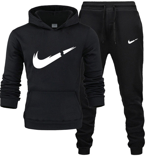 2019 New Fashion Men Hoodies Suits Brand Tracksuit Men/Women Sweatshirts+Sweatpants Autumn Winter Fleece Hooded Pullover