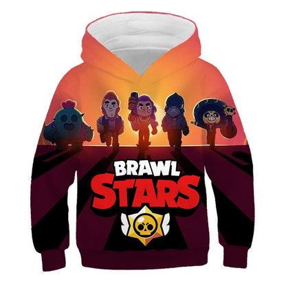 2019 Sell well New Arrival 3D Brawl Stars Sweatshirt Boys Girls Tracksuit Game Hoodies Brawl Stars Fashion Hip Hop Kids Clothes