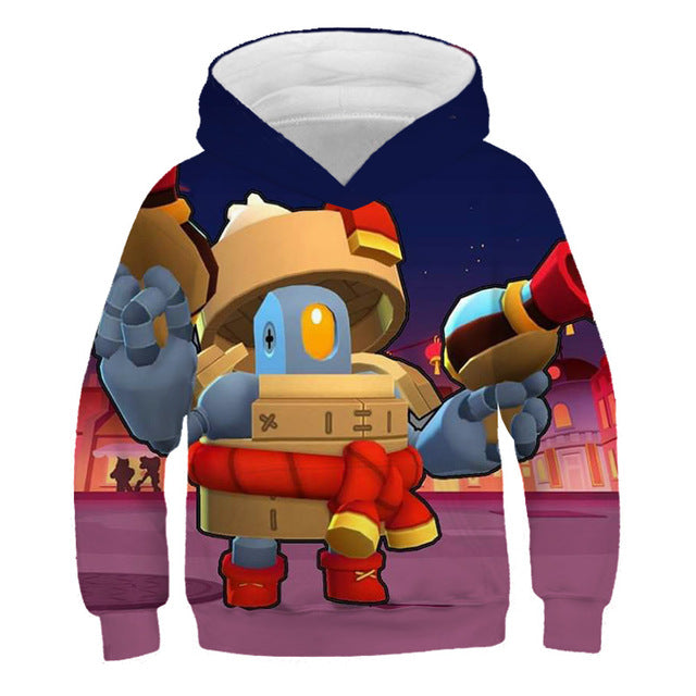 2019 Sell well New Arrival 3D Brawl Stars Sweatshirt Boys Girls Tracksuit Game Hoodies Brawl Stars Fashion Hip Hop Kids Clothes