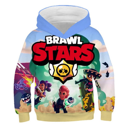 2019 Sell well New Arrival 3D Brawl Stars Sweatshirt Boys Girls Tracksuit Game Hoodies Brawl Stars Fashion Hip Hop Kids Clothes