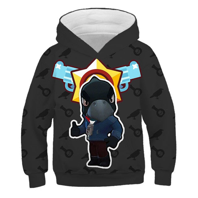 2019 Sell well New Arrival 3D Brawl Stars Sweatshirt Boys Girls Tracksuit Game Hoodies Brawl Stars Fashion Hip Hop Kids Clothes