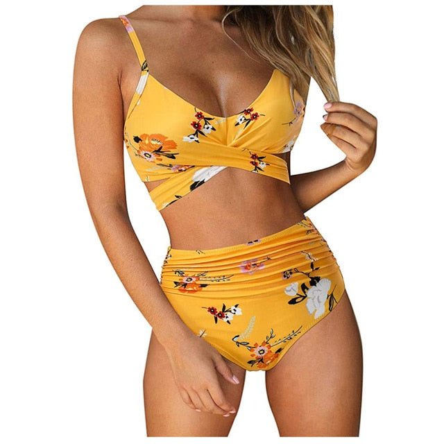 2021 New 2 Piece Bikini Tanga Set Woman Swimwear Sexy Bikinis Women Bathing Suits Push-up Beach Swimsuit Brazilian Swimming Suit