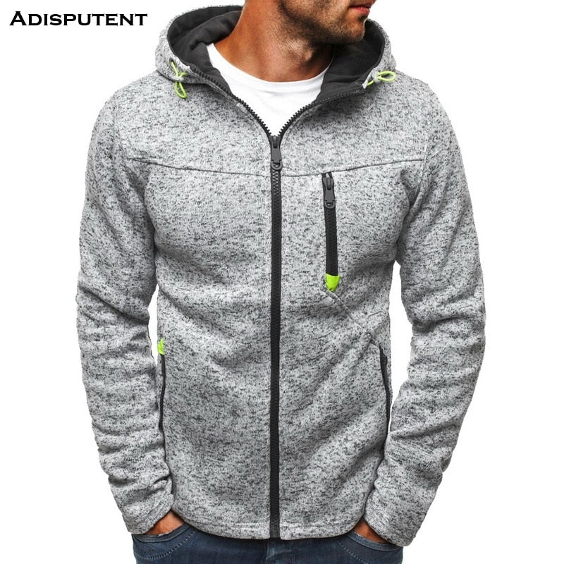 Adisputent 2019 Autumn winter  hip pop Hooded Casual Men's Sweatshirts Male Sportswear Big Size Jackets Zipper fashion hoodies