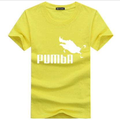 BINYU 2018 funny tee cute t shirts homme Pumba men short sleeves cotton tops cool t shirt summer jersey costume Fashion t-shirt