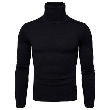 FAVOCENT Winter Warm Turtleneck Sweater Men Fashion Solid Knitted Mens Sweaters 2018 Casual Male Double Collar Slim Fit Pullover