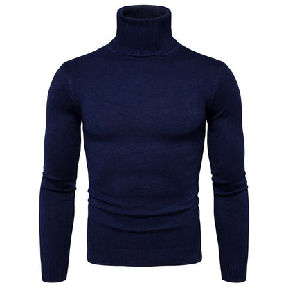 FAVOCENT Winter Warm Turtleneck Sweater Men Fashion Solid Knitted Mens Sweaters 2018 Casual Male Double Collar Slim Fit Pullover