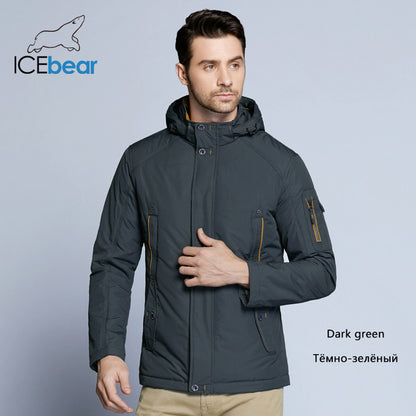 ICEbear 2019 Three Colors Large Size Polyester Thin winter jacket Men parka Fall  Casual Warm Coat 17MC853D