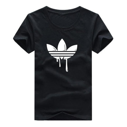 New Summer Cotton Funny T Shirts Short sleeves T-shirt Men Fashion Tide brand Print Red T shirt Men Tops Tees Men's T-shirt