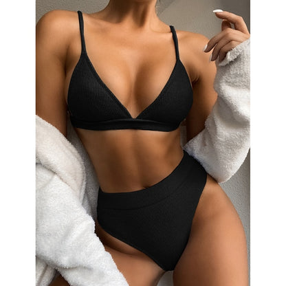 Sexy Bikinis 2021 Push Up Swimsuits High Waist Swimwear Women Bathing Suits Brazilian Micro Bikini Set Bather Beachwear Biquini