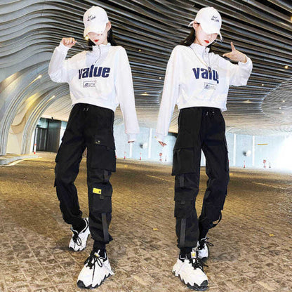 Sportswear Suit Women's 2021 Spring and Autumn New Fashion Brand Fashion Foreign Style Short Wear Leisure Two-Piece Set