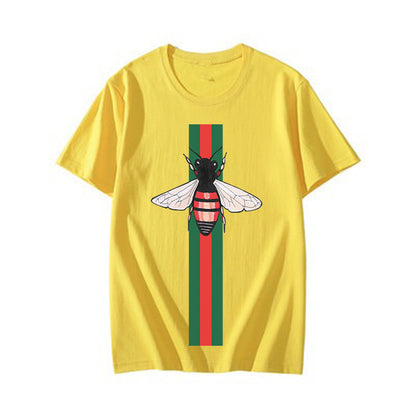 Summer 100% Cotton Short Sleeve Striped Print Women&#39;s Classic Black and White Mandy Street Sportswear High Quality T-Shirt Top