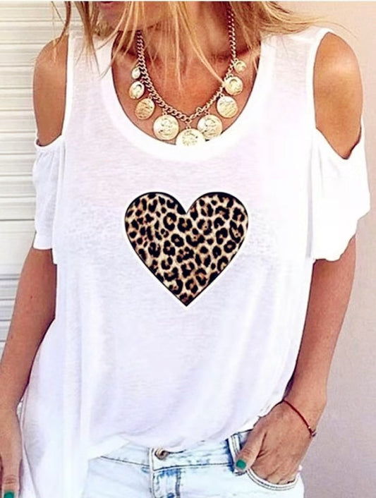 Summer Fashion Colors Sexy Hole Women Plus Sizes Loose Big Large Vintage Ruffles Off Shoulder Fashion T Shirts Tops Tees