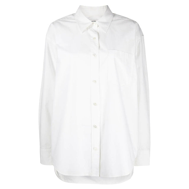 Summer new lapel single-breasted small pocket long-sleeved shirt shorts suit big-name women&#39;s simple embroidered casual shorts