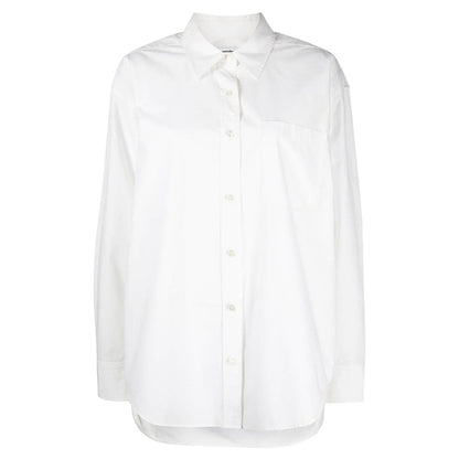 Summer new lapel single-breasted small pocket long-sleeved shirt shorts suit big-name women&#39;s simple embroidered casual shorts