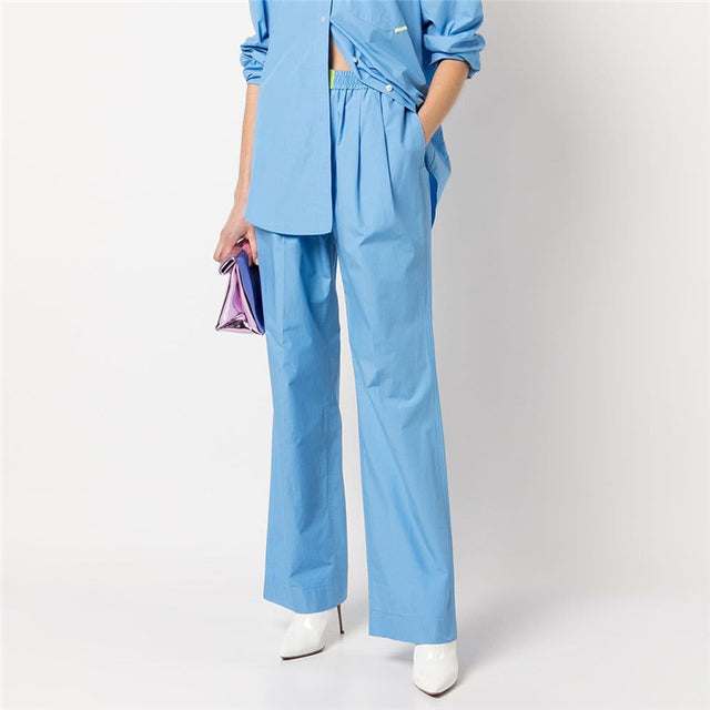 Summer new lapel single-breasted small pocket long-sleeved shirt shorts suit big-name women&#39;s simple embroidered casual shorts