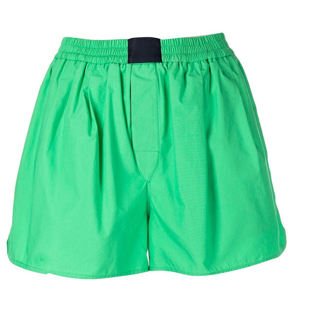 Summer new lapel single-breasted small pocket long-sleeved shirt shorts suit big-name women&#39;s simple embroidered casual shorts