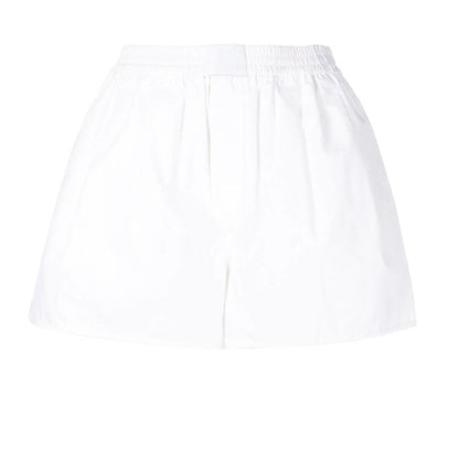 Summer new lapel single-breasted small pocket long-sleeved shirt shorts suit big-name women&#39;s simple embroidered casual shorts