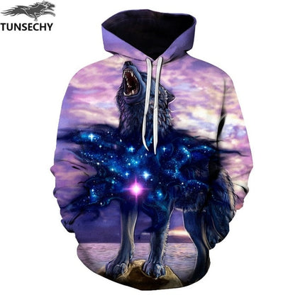 TUNSECHY Hot Fashion Men/Women 3D Sweatshirts Print Milk Space Galaxy Hooded Hoodies Unisex Tops Wholesale and retail