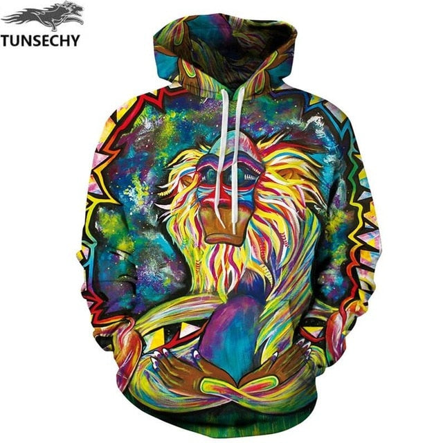 TUNSECHY Hot Fashion Men/Women 3D Sweatshirts Print Milk Space Galaxy Hooded Hoodies Unisex Tops Wholesale and retail