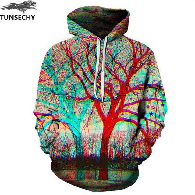 TUNSECHY Hot Fashion Men/Women 3D Sweatshirts Print Milk Space Galaxy Hooded Hoodies Unisex Tops Wholesale and retail