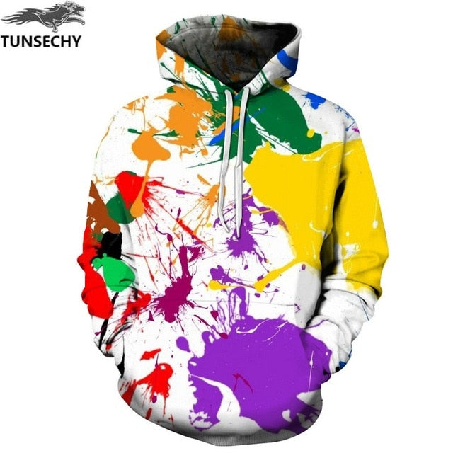 TUNSECHY Hot Fashion Men/Women 3D Sweatshirts Print Milk Space Galaxy Hooded Hoodies Unisex Tops Wholesale and retail