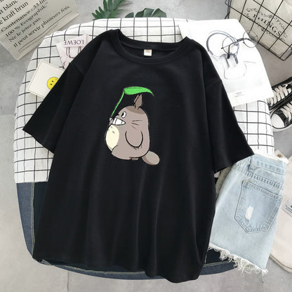 Totoro Harajuku Gothic Summer anime T-Shirt Fashion Print Cartoon Tops woman tshirts Female New Casual T-Shirt