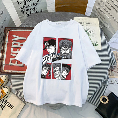 Women T-shirts Anime JoJo&#39;s Bizarre Adventure Graphic t shirts Tops Summer Harajuku Oversized Gothic Short Sleeve Tshirt